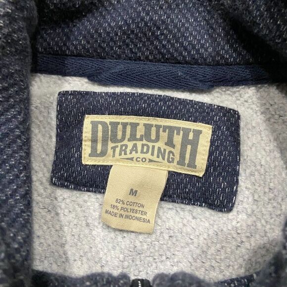 Duluth Trading Co Full Zip Navy Blue Outdoors Sweatshirt Cotton Blend Men's M - Picture 6 of 8